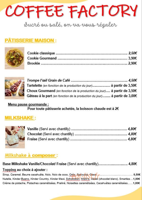 Coffee Factory — carte page 4
