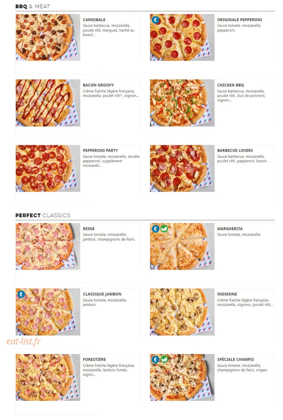 Domino's — carte page 2