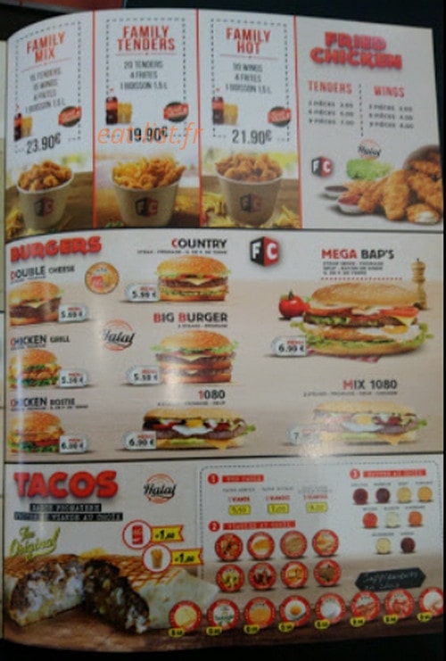 Food Corner — carte page 2