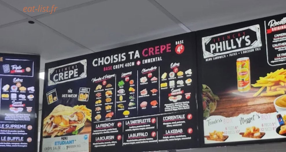 Frenchy Tacos&Crêpe — carte page 1