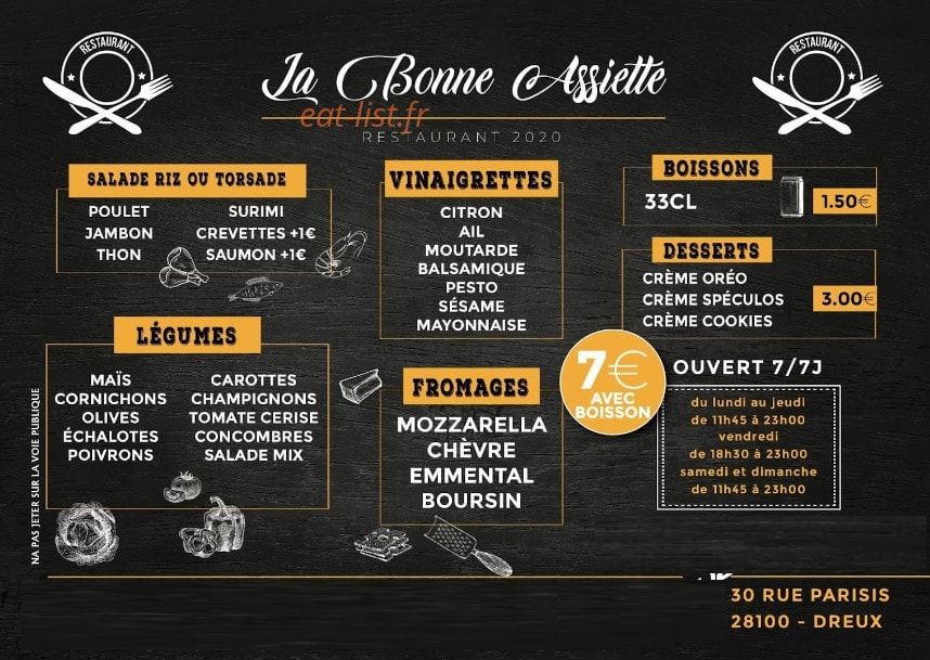 La bonne assiette — carte page 2