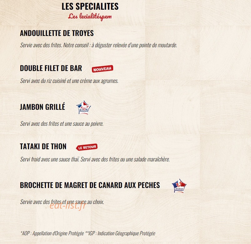 La Boucherie — carte page 6
