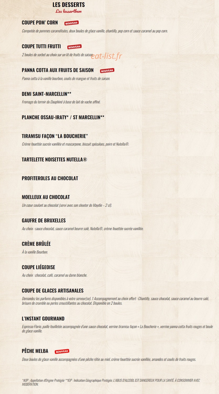 La Boucherie — carte page 7