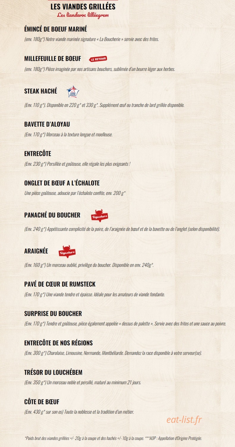 La Boucherie — carte page 3