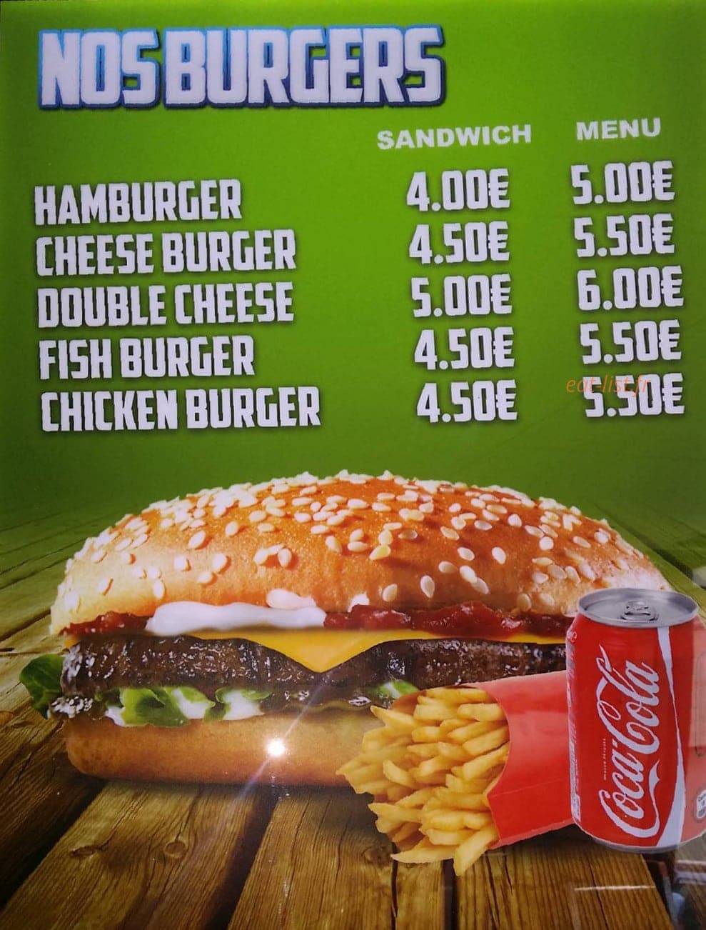 Le Pacha Kebab — carte page 1