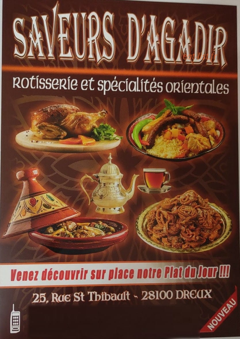 Les Saveurs d'Agadir — carte page 1