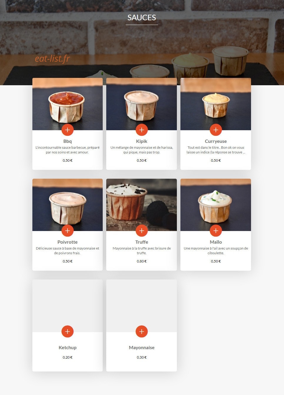 Madame Frite — carte page 6