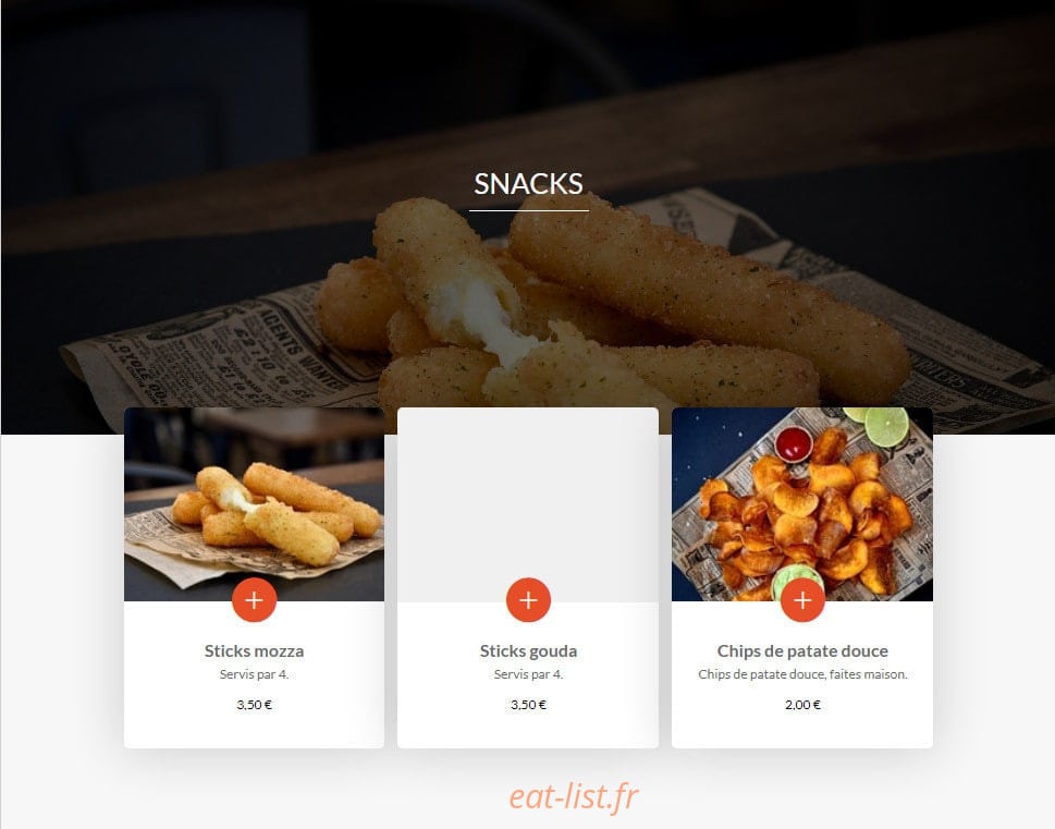Madame Frite — carte page 5