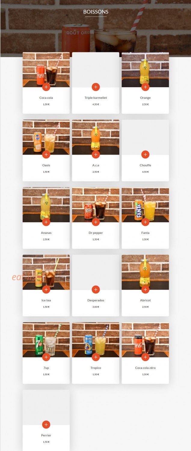 Madame Frite — carte page 8