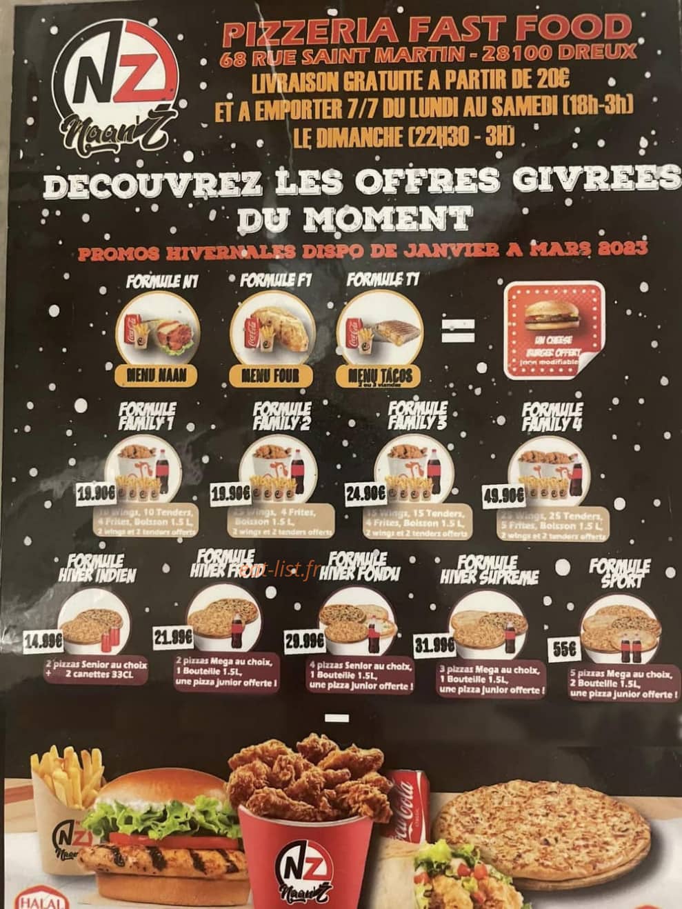 Naan’Z — carte page 1