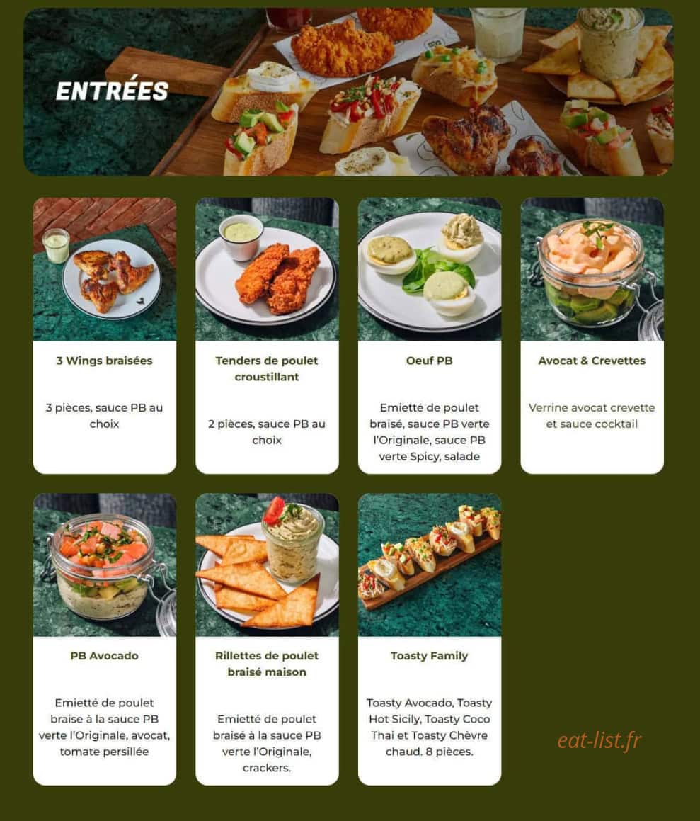 PB Poulet Braisé — carte page 3