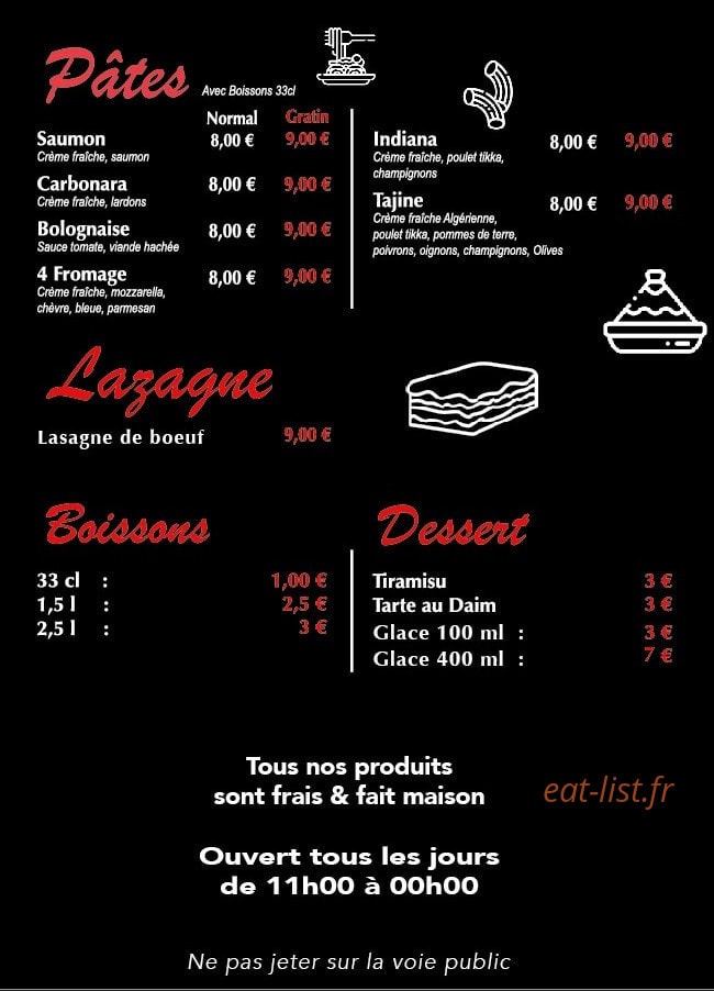 Pizza Rotrou — carte page 4