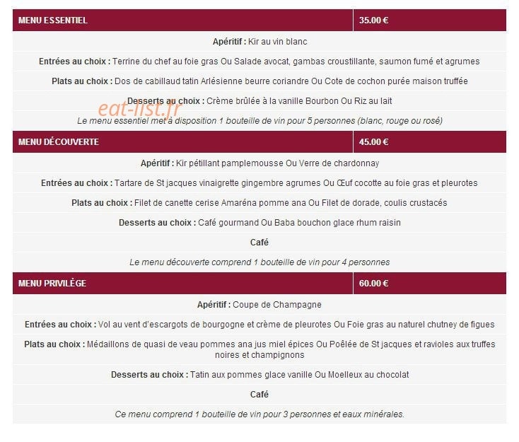 Restaurant Market Pub — carte page 4
