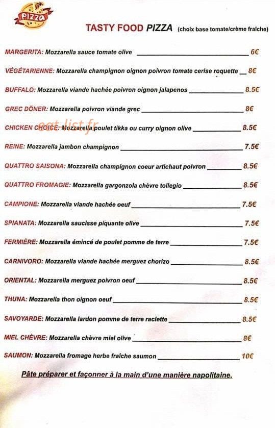 Tasty Chicken — carte page 2