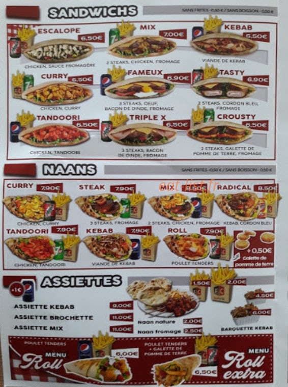 Food Corner — carte page 2