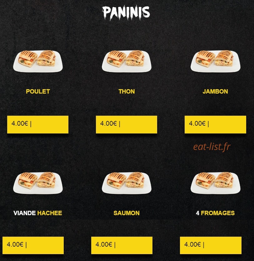 Fresca Pizza — carte page 1