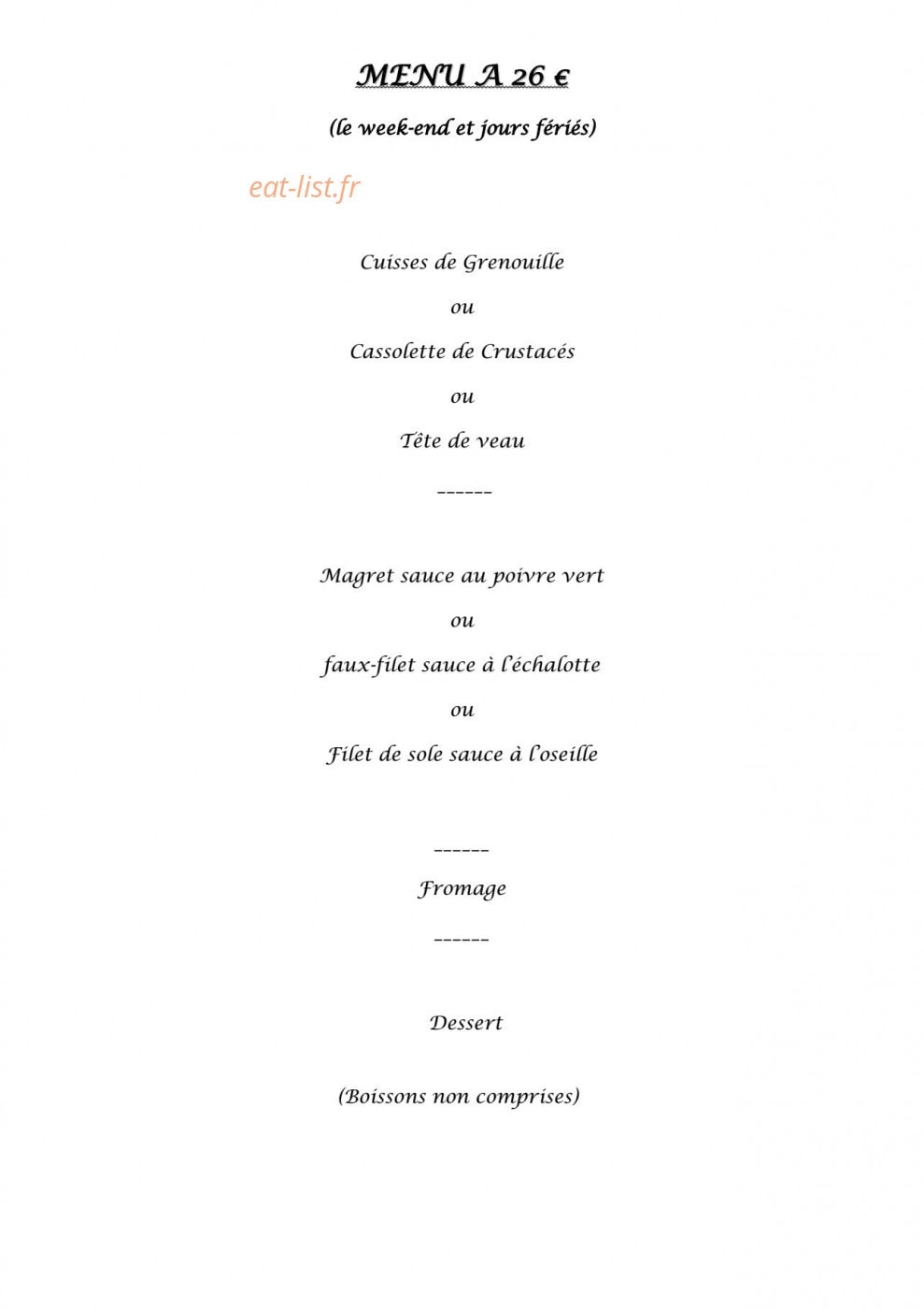 Le Saint Christophe — carte page 3