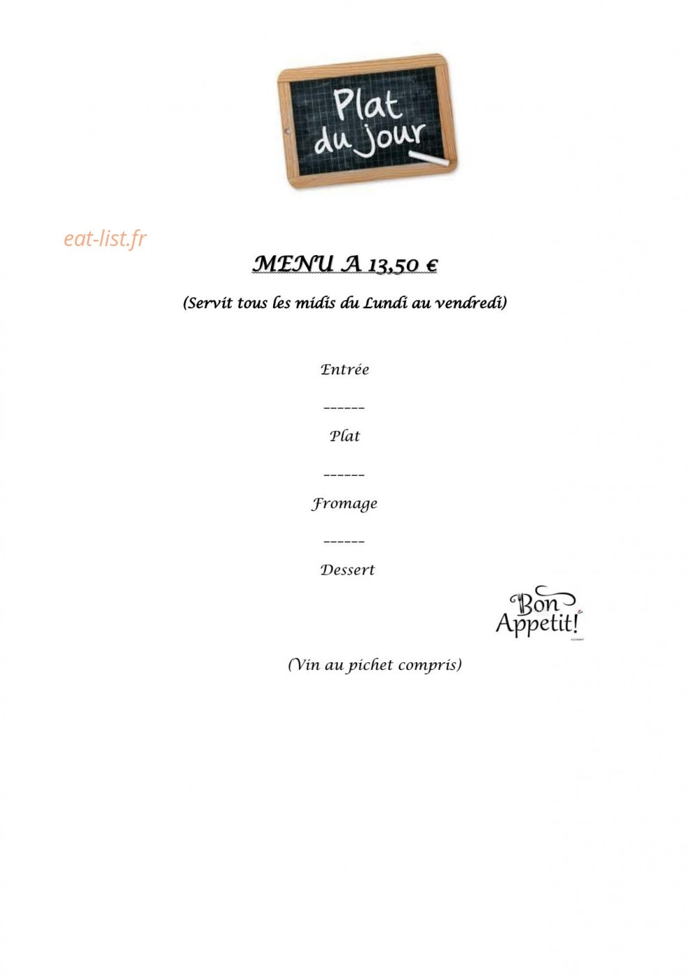 Le Saint Christophe — carte page 2