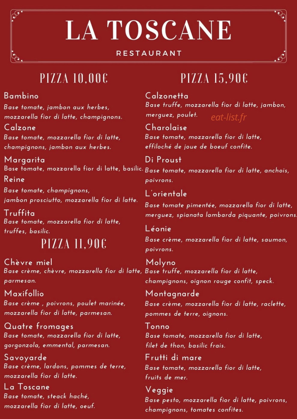 La Toscane — carte page 1