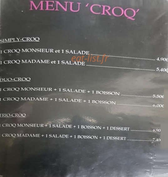 Cafe U — carte page 3