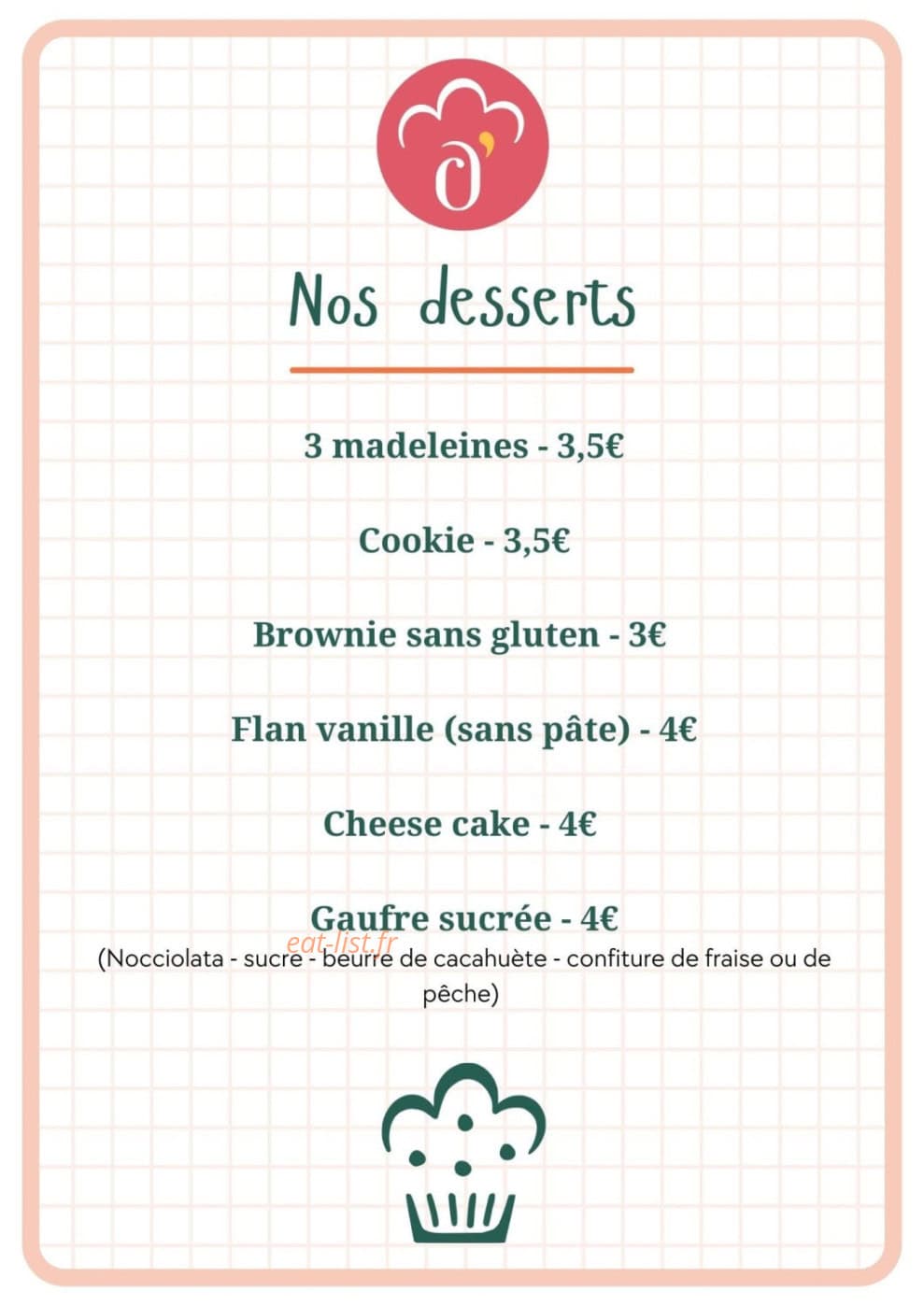 Adèle O'Délices — carte page 2