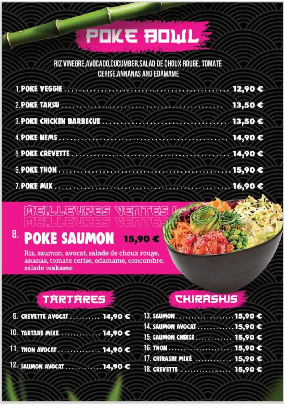 Asian lounge — carte page 6