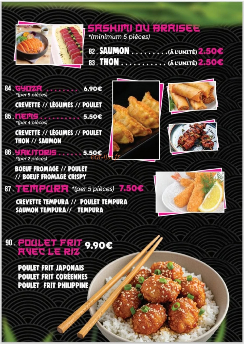 Asian lounge — carte page 2