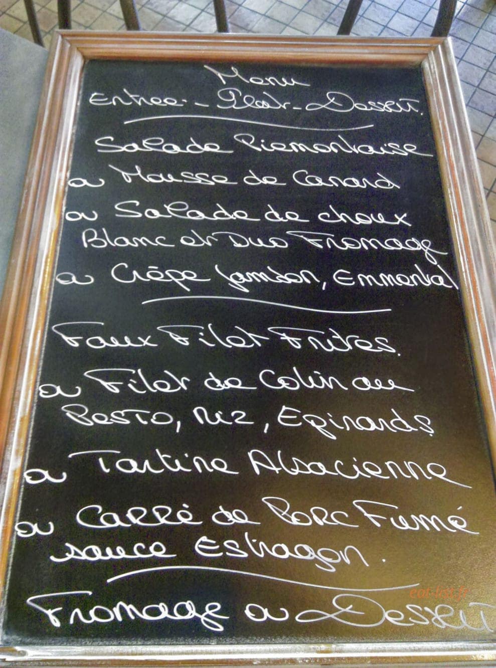 Café de Paris — carte page 1