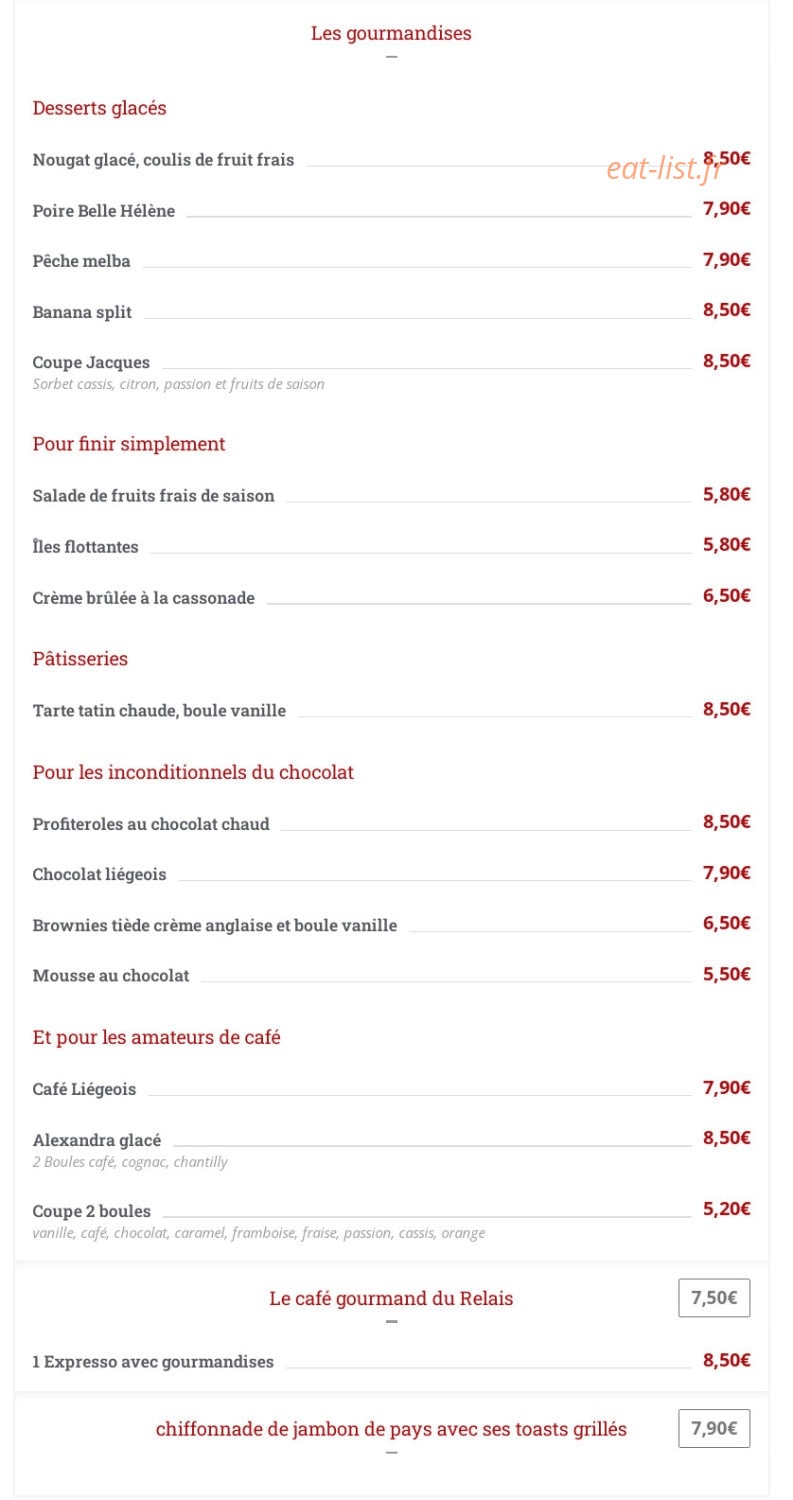 Le Relais du Château — carte page 4