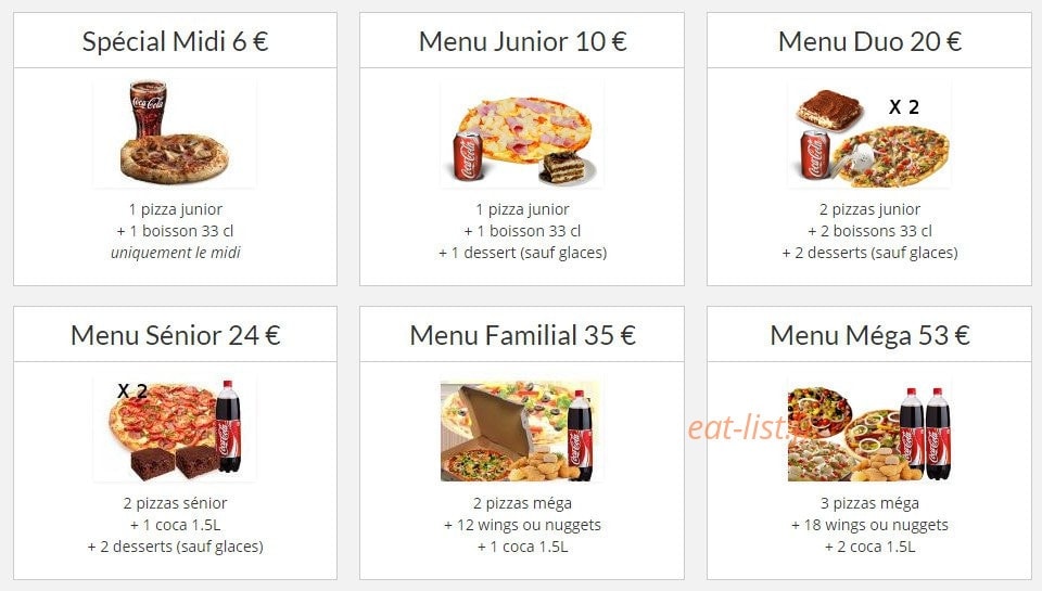 Pizzeria del castello — carte page 1