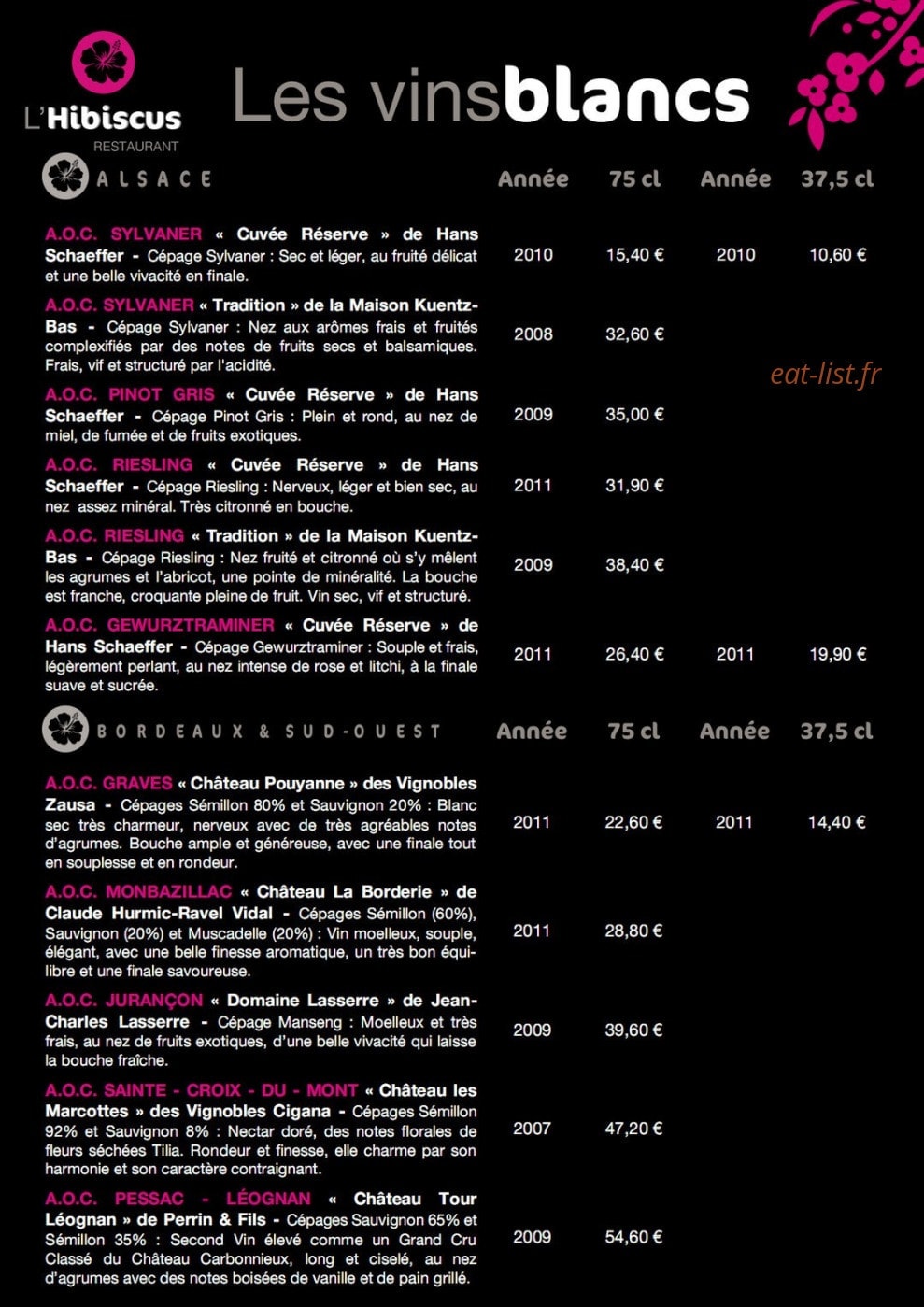 L'Hibiscus — carte page 9