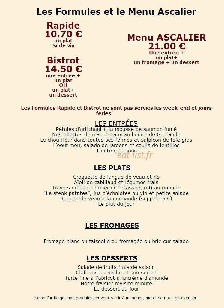 L'Ascalier — carte page 11