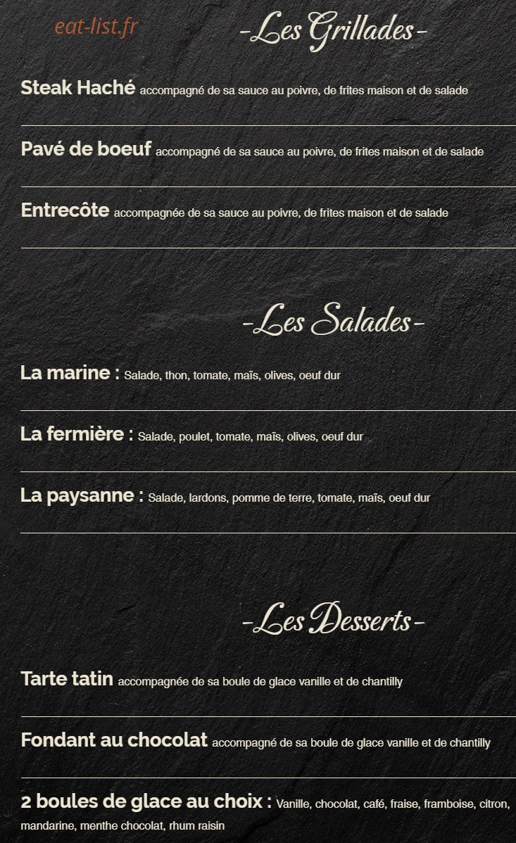 La grange à pizza — carte page 4