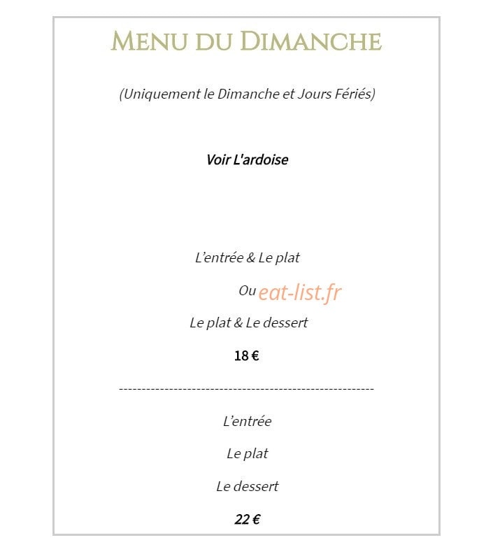 Le Plat D'Etain — carte page 5