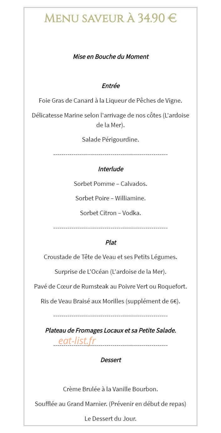 Le Plat D'Etain — carte page 4