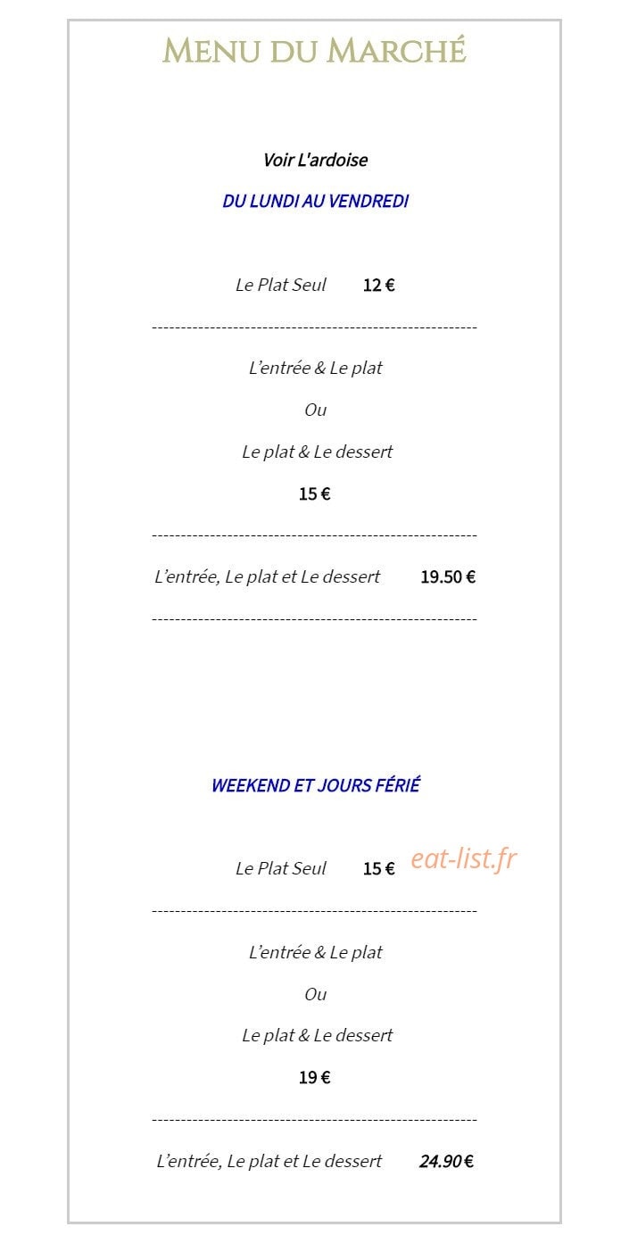 Le Plat D'Etain — carte page 2