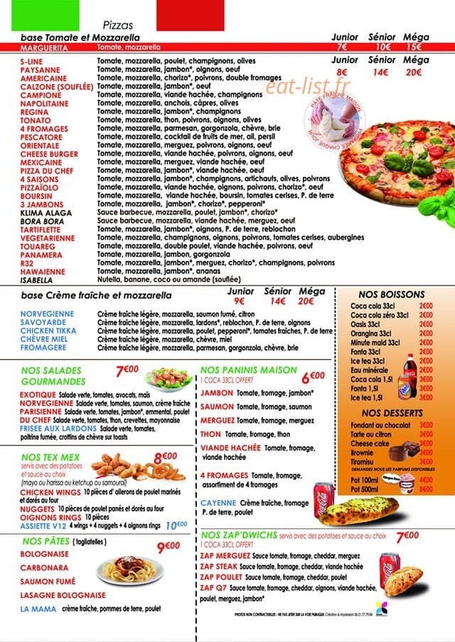 Pizza Italian Meal — carte page 1