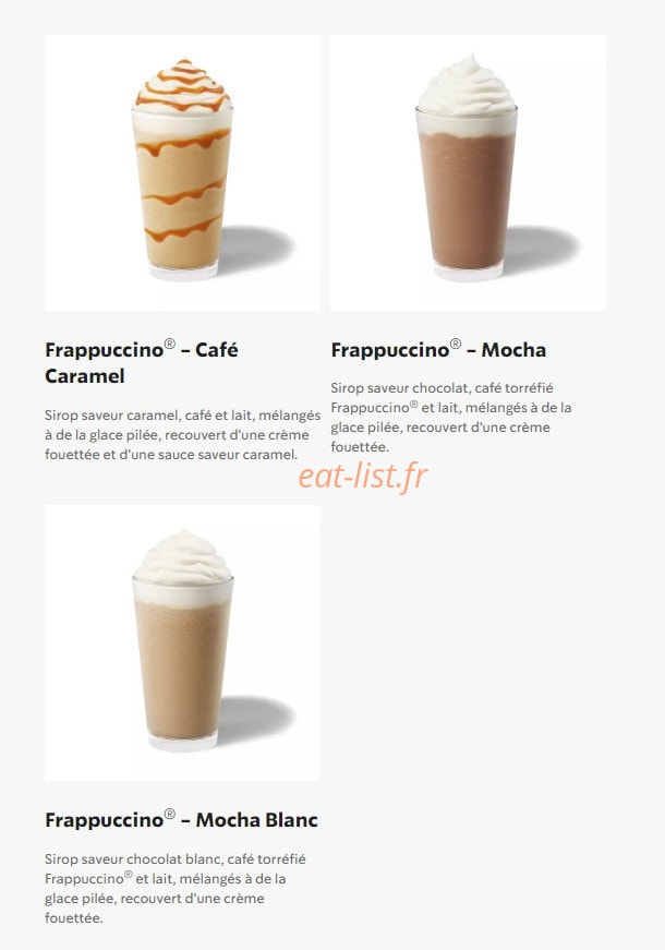 Starbucks Coffee — carte page 9