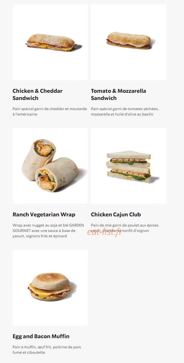 Starbucks Coffee — carte page 25