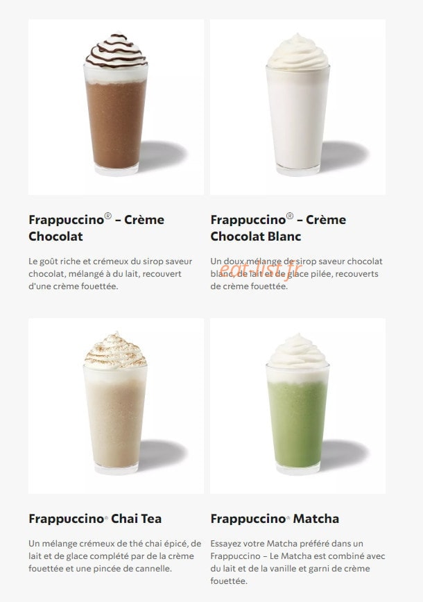 Starbucks Coffee — carte page 12