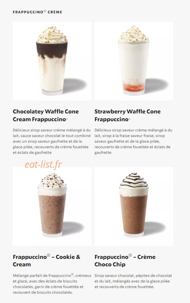 Starbucks Coffee — carte page 10