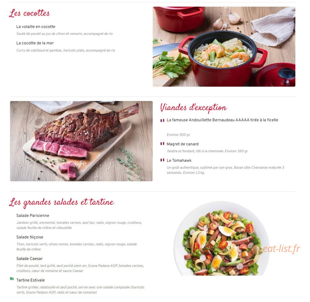 Courtepaille — carte page 3