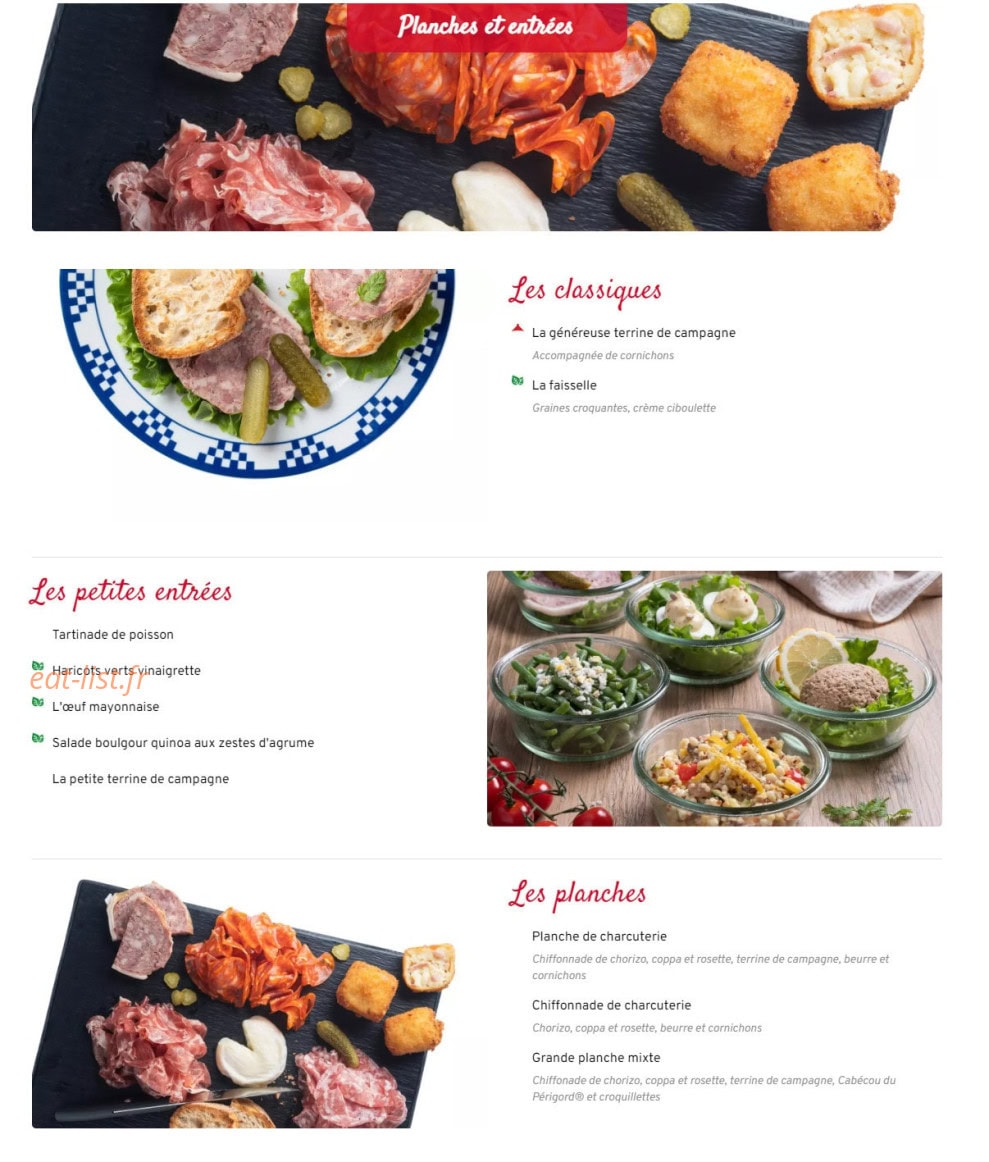 Courtepaille — carte page 1