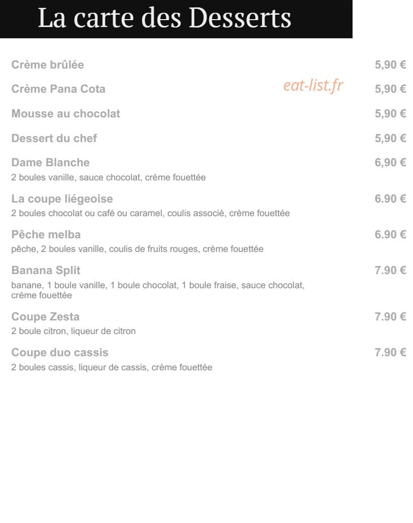 L'Etape des Saveurs — carte page 2