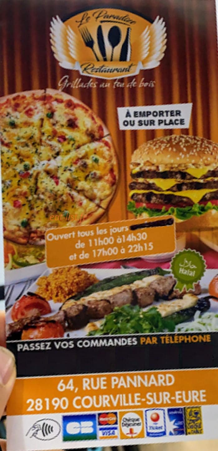 Le Paradize — carte page 1