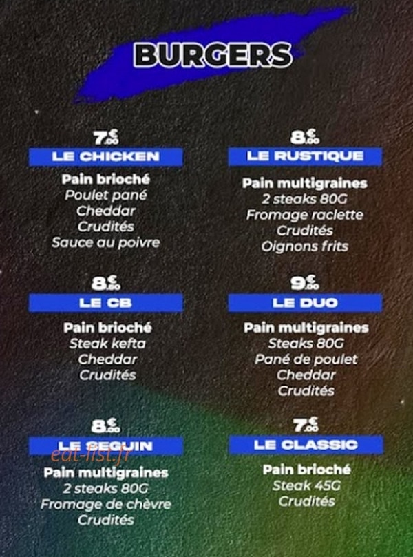 Chez Baïla — carte page 1