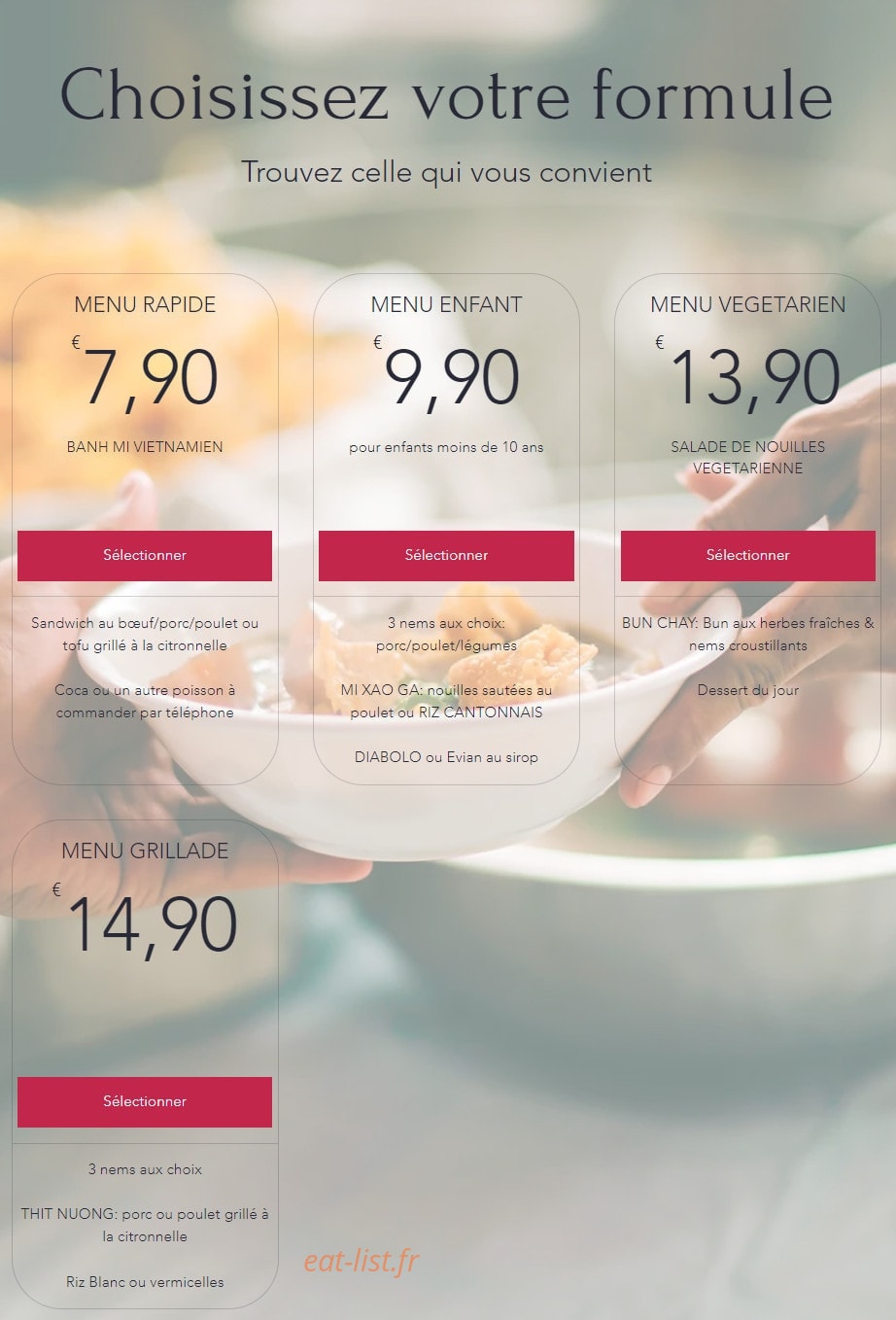 Chez Kim — carte page 4
