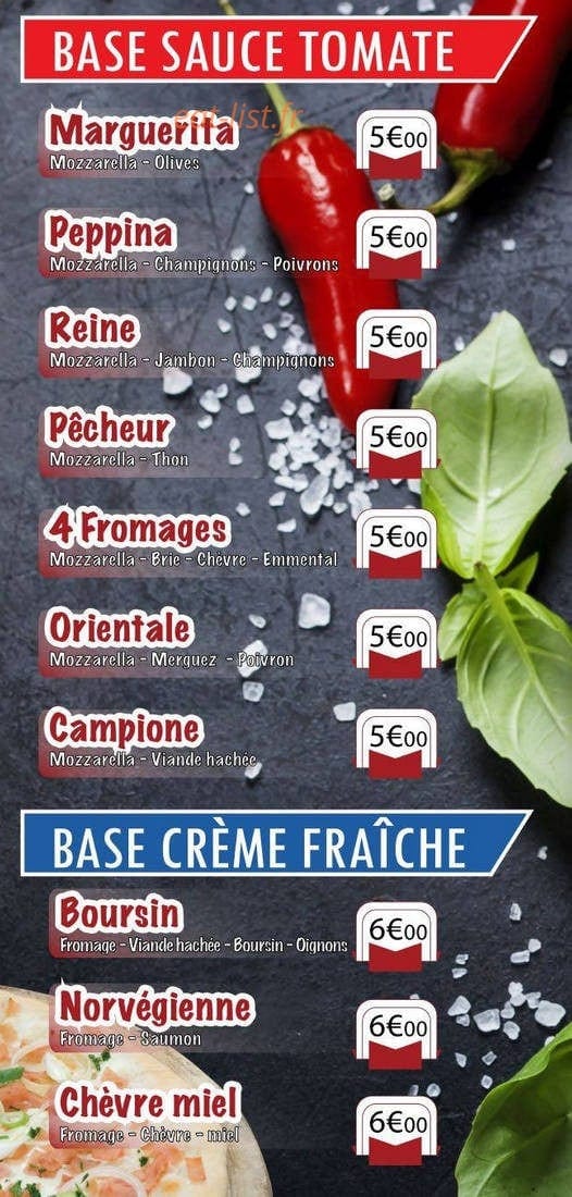 Feelings foods — carte page 1