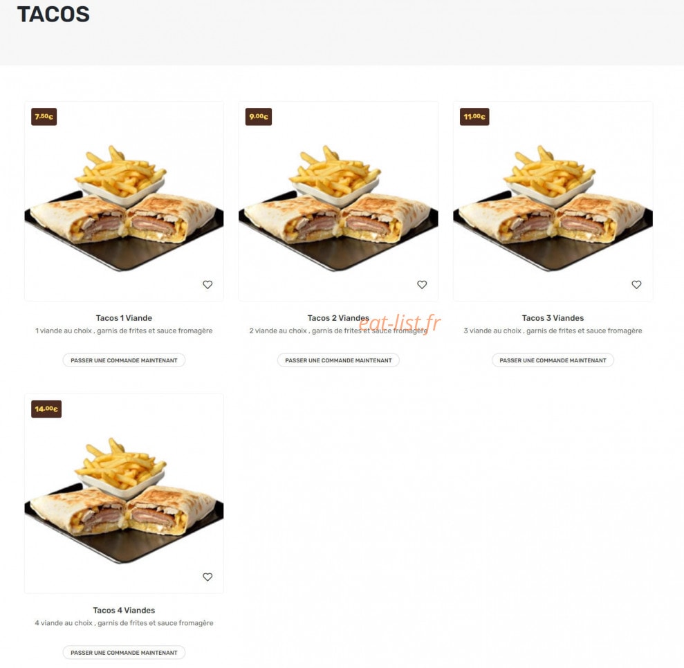 Larri's Food — carte page 10