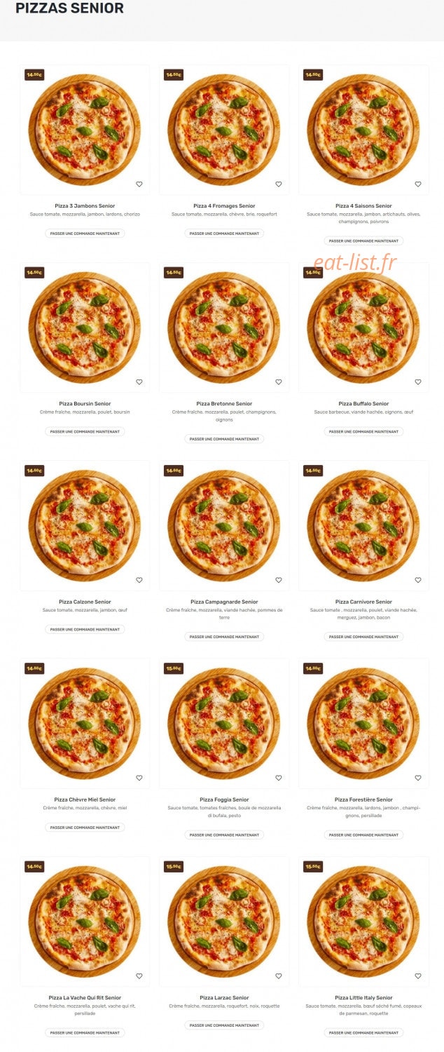 Larri's Food — carte page 3